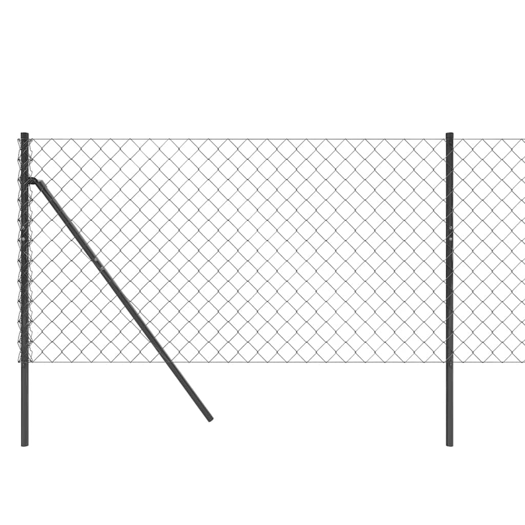 vidaXL Maschendrahtzaun Anthrazit 1x10 m
