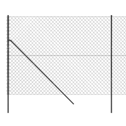 vidaXL Maschendrahtzaun Anthrazit 1,4x10 m