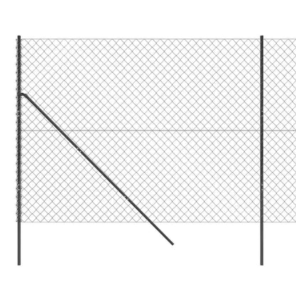 vidaXL Maschendrahtzaun Anthrazit 1,6x10 m