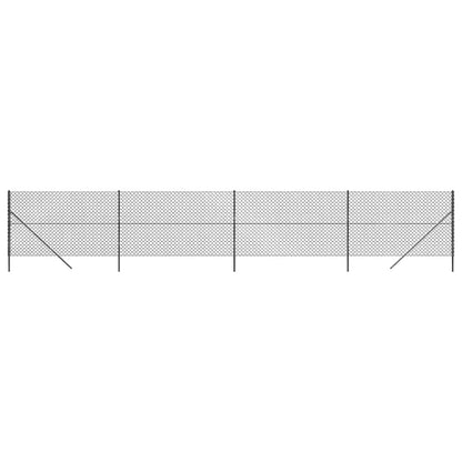 vidaXL Maschendrahtzaun Anthrazit 2x10 m