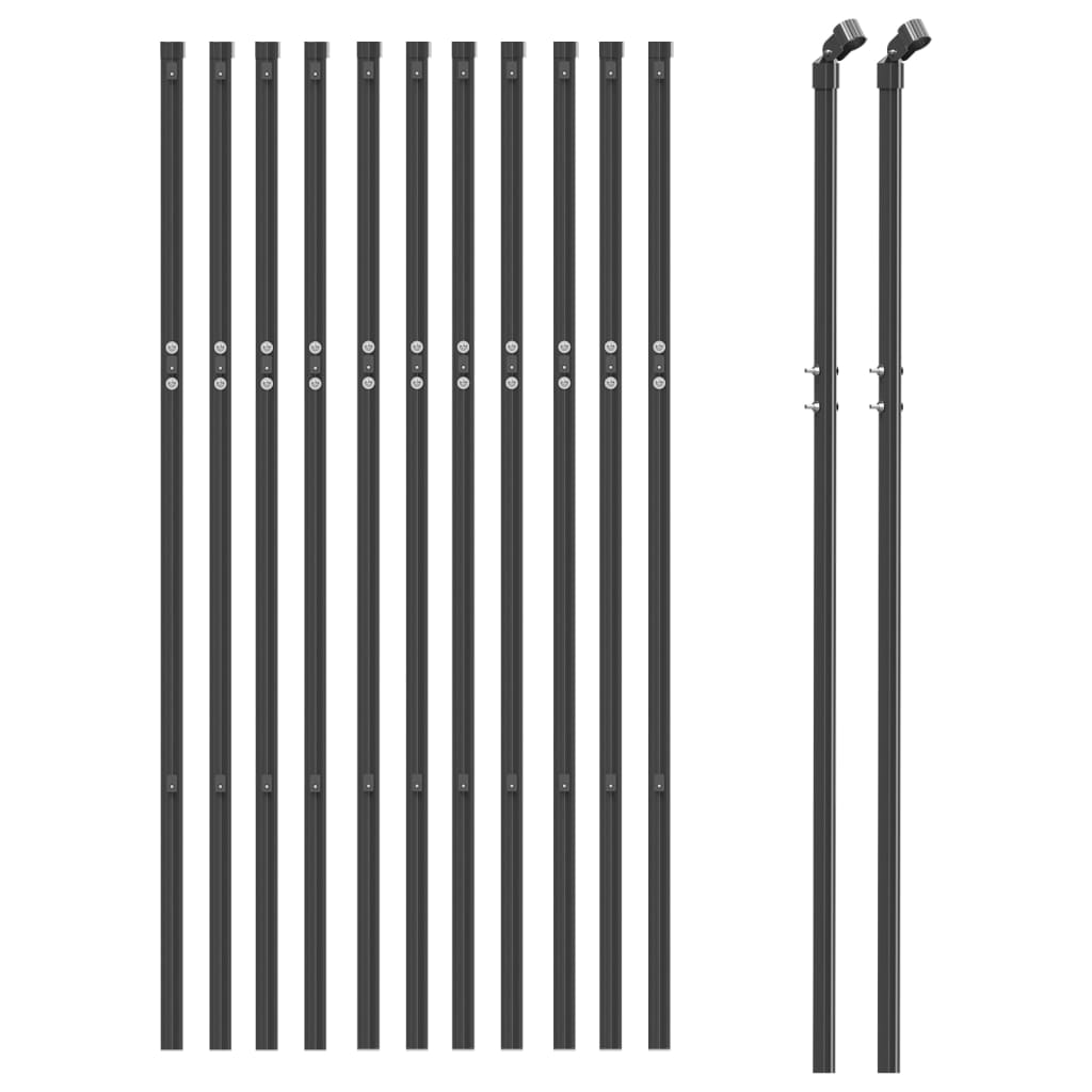 vidaXL Maschendrahtzaun Anthrazit 0,8x25 m
