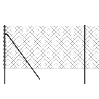vidaXL Maschendrahtzaun Anthrazit 1x25 m