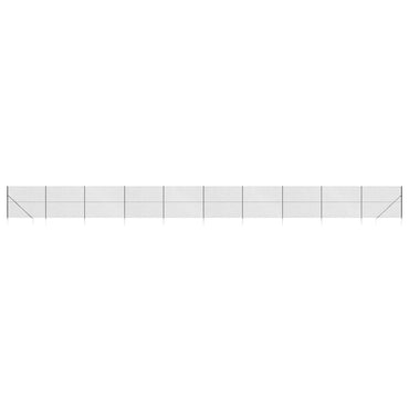 vidaXL Maschendrahtzaun mit Bodenhülsen Anthrazit 1,4x25 m
