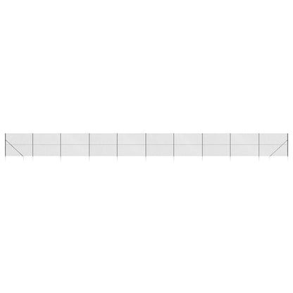 vidaXL Maschendrahtzaun mit Bodenhülsen Anthrazit 1,4x25 m