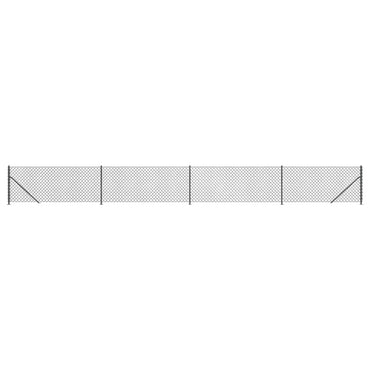 vidaXL Maschendrahtzaun mit Bodenflansch Anthrazit 1,1x10 m