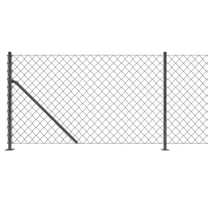 vidaXL Maschendrahtzaun mit Bodenflansch Anthrazit 1,1x10 m