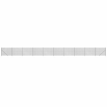 vidaXL Maschendrahtzaun mit Bodenflansch Anthrazit 1,4x25 m