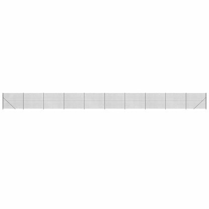vidaXL Maschendrahtzaun mit Bodenflansch Anthrazit 1,4x25 m