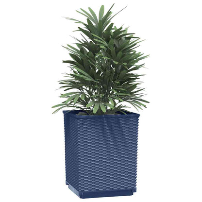 vidaXL Pflanzkübel 2 Stk. Blaugrau 30x30x37 cm Polypropylen