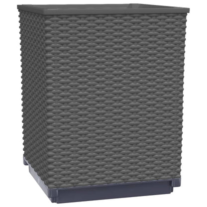 vidaXL Pflanzkübel 2 Stk. Schwarz 30x30x37 cm Polypropylen