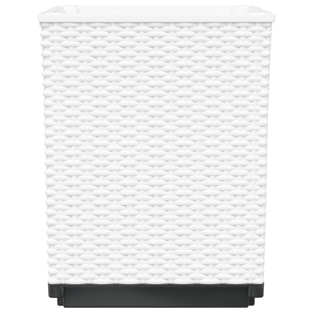 vidaXL Pflanzkübel 2 Stk. Weiß 30x30x37 cm Polypropylen