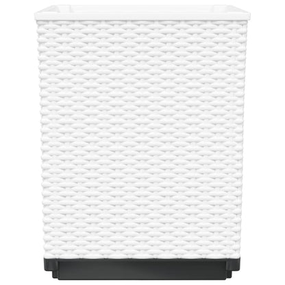vidaXL Pflanzkübel 2 Stk. Weiß 30x30x37 cm Polypropylen