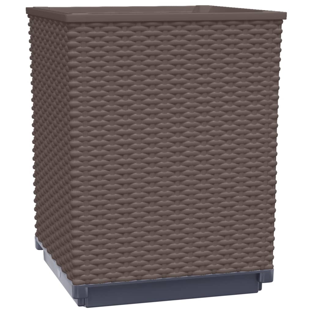 vidaXL Pflanzkübel 2 Stk. Braun 30x30x37 cm Polypropylen