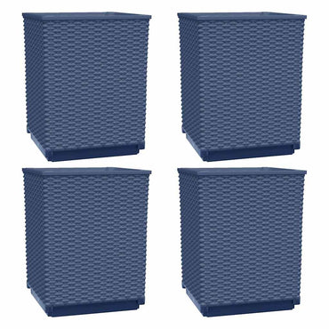 vidaXL Pflanzkübel 4 Stk. Blaugrau 30x30x37 cm Polypropylen
