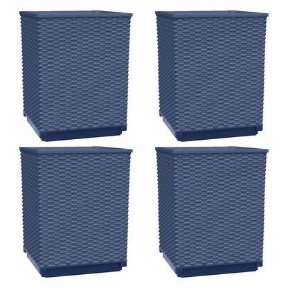 vidaXL Pflanzkübel 4 Stk. Blaugrau 30x30x37 cm Polypropylen