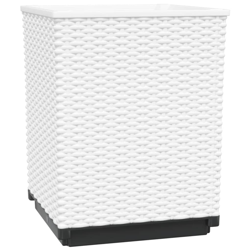 vidaXL Pflanzkübel 4 Stk. Weiß 30x30x37 cm Polypropylen