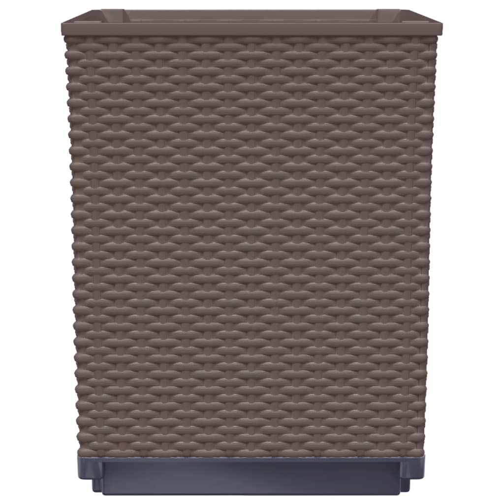 vidaXL Pflanzkübel 4 Stk. Braun 30x30x37 cm Polypropylen