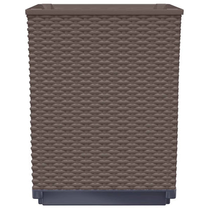 vidaXL Pflanzkübel 4 Stk. Braun 30x30x37 cm Polypropylen