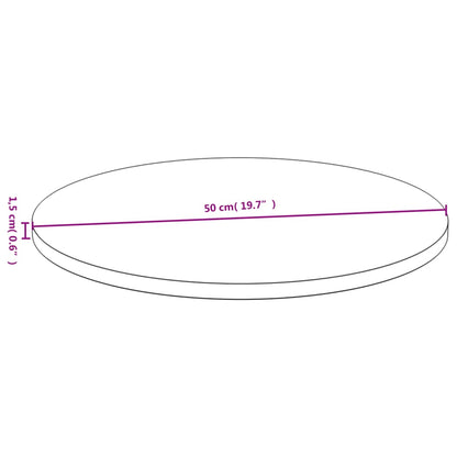 vidaXL Plateau de table Ø50x1,5 cm bambou