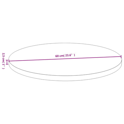 vidaXL Tischplatte Ø60x2,5 cm Bambus
