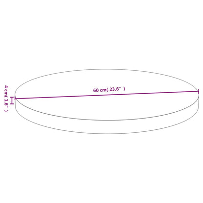 vidaXL Plateau de table Ø60x4 cm Bambou