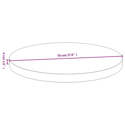 vidaXL Plateau de table Ø70x4 cm Bambou