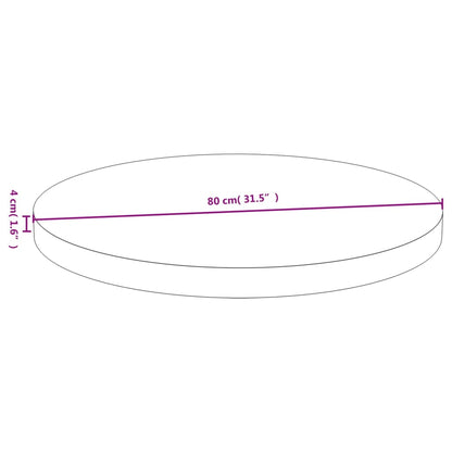vidaXL Tischplatte Ø80x4 cm Bambus
