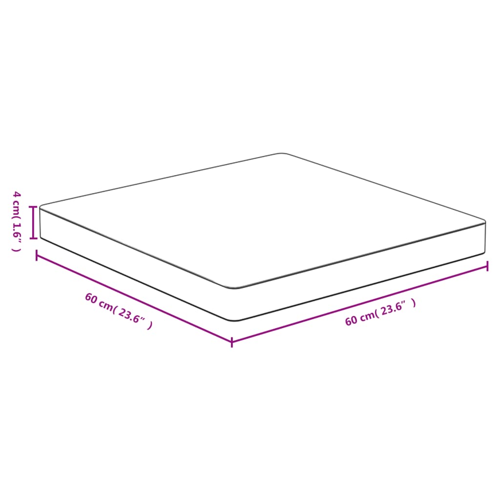 vidaXL Plateau de table 60x60x4 cm Bambou