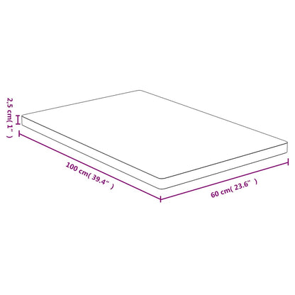 vidaXL Plateau de table 60x100x2,5 cm bambou