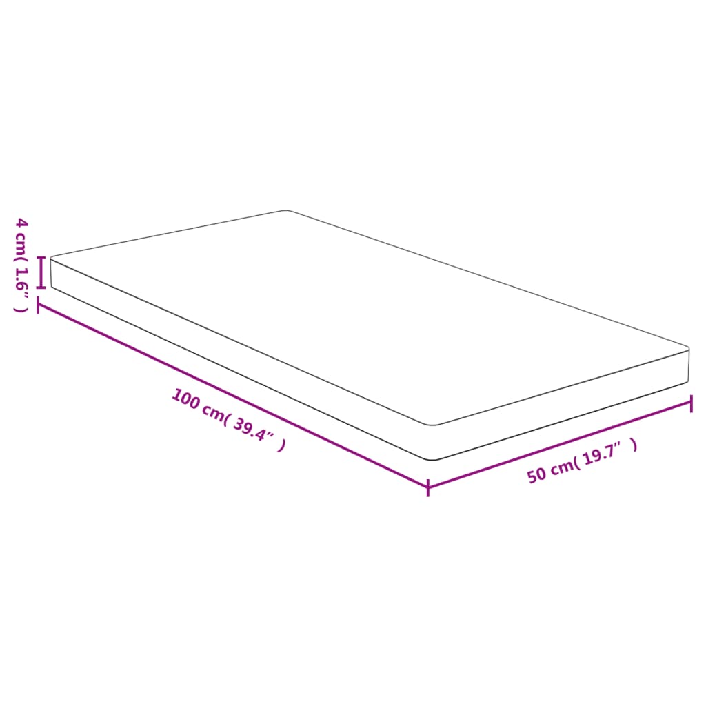 vidaXL Plateau de table 50x100x4 cm bambou