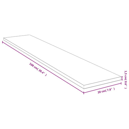 vidaXL Étagère murale 100x20x1,5 cm Bambou