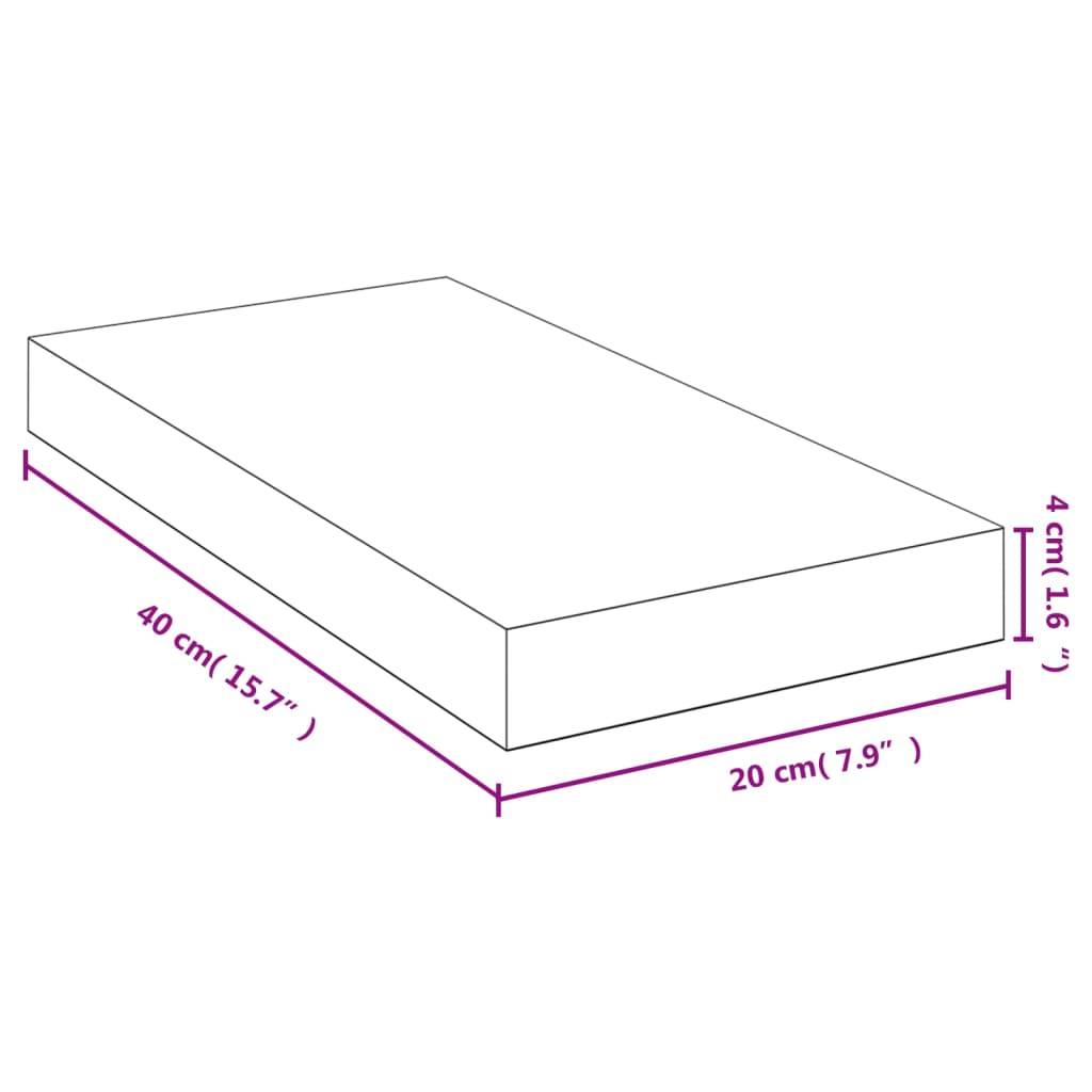 vidaXL Wandregal 40x20x4 cm Bambus