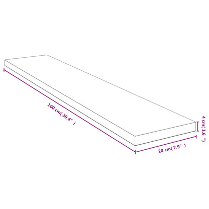 vidaXL Étagère murale 100x20x4 cm Bambou