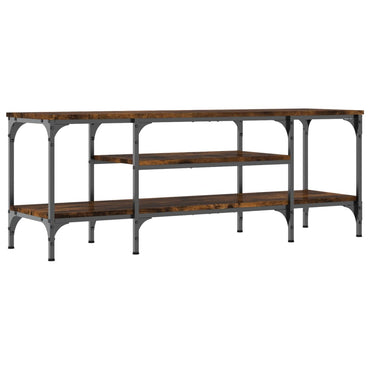 vidaXL TV-Schrank Räuchereiche 121x35x45 cm Holzwerkstoff & Eisen