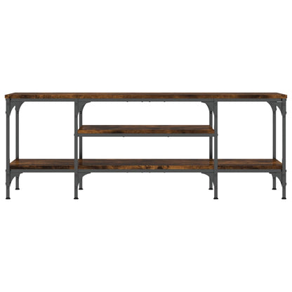 vidaXL TV-Schrank Räuchereiche 121x35x45 cm Holzwerkstoff & Eisen