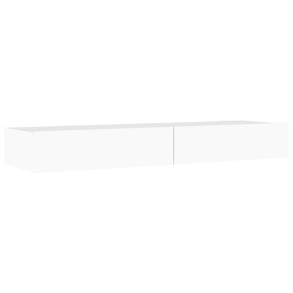 Meuble TV vidaXL avec lumières LED blanc 120x35x15,5 cm