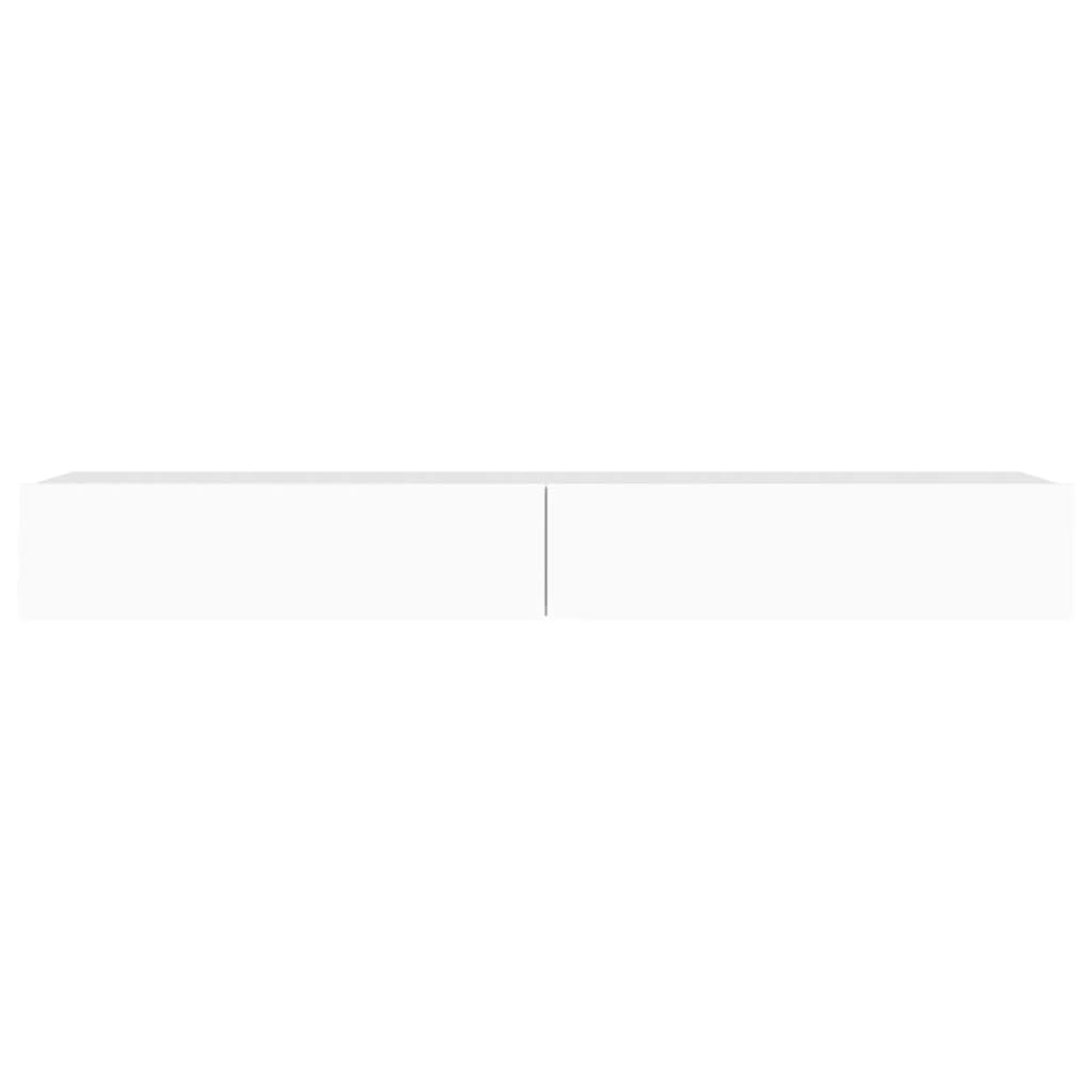 Meuble TV vidaXL avec lumières LED blanc 120x35x15,5 cm