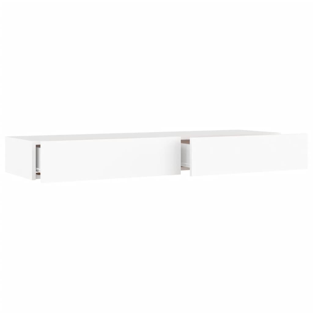 Meuble TV vidaXL avec lumières LED blanc 120x35x15,5 cm