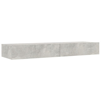 Meuble TV vidaXL avec lumières LED gris béton 120x35x15,5 cm