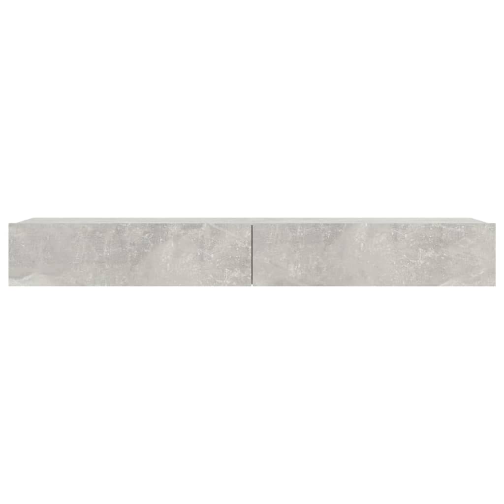 Meuble TV vidaXL avec lumières LED gris béton 120x35x15,5 cm