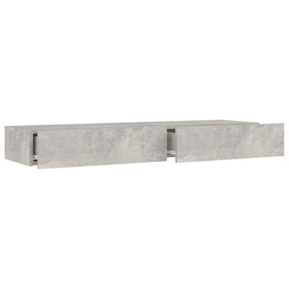 Meuble TV vidaXL avec lumières LED gris béton 120x35x15,5 cm
