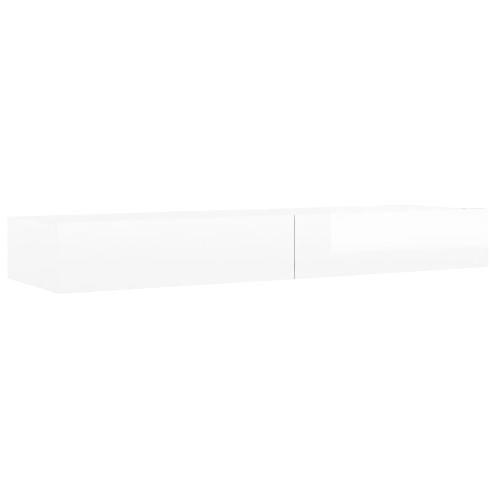 Meuble TV vidaXL avec lumières LED blanc brillant 120x35x15,5 cm