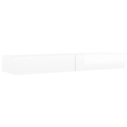 Meuble TV vidaXL avec lumières LED blanc brillant 120x35x15,5 cm