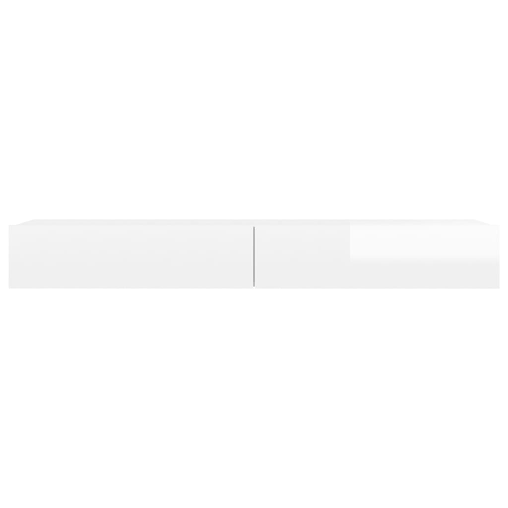 Meuble TV vidaXL avec lumières LED blanc brillant 120x35x15,5 cm