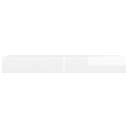 Meuble TV vidaXL avec lumières LED blanc brillant 120x35x15,5 cm