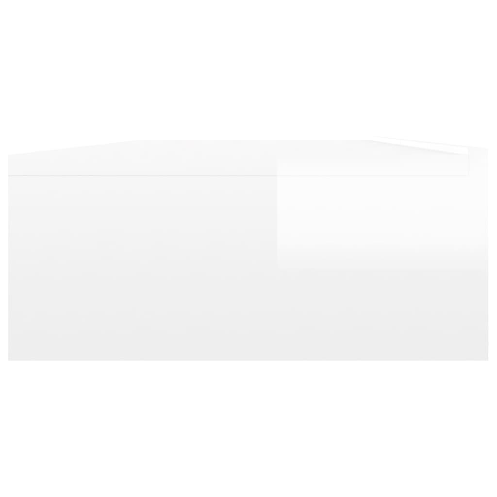 Meuble TV vidaXL avec lumières LED blanc brillant 120x35x15,5 cm