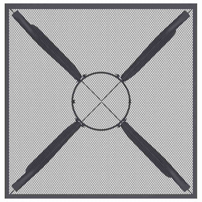 vidaXL Gartentisch Anthrazit 50x50x72 cm Stahlgitter