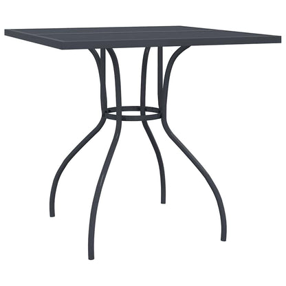vidaXL Table de jardin anthracite 80x80x72,5 cm en treillis d'acier