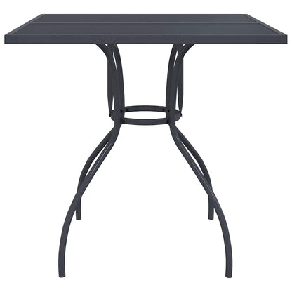 vidaXL Table de jardin anthracite 80x80x72,5 cm en treillis d'acier
