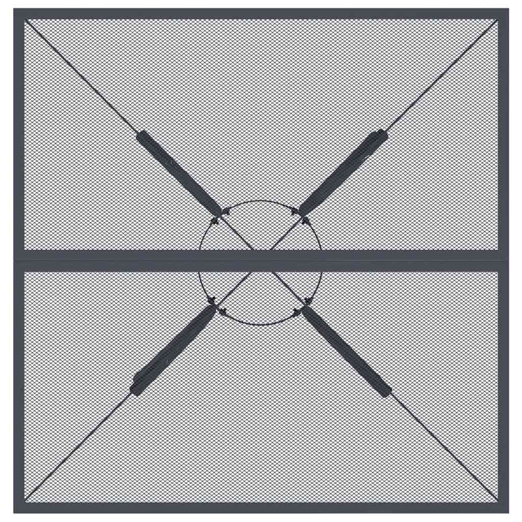 vidaXL Table de jardin anthracite 80x80x72,5 cm en treillis d'acier